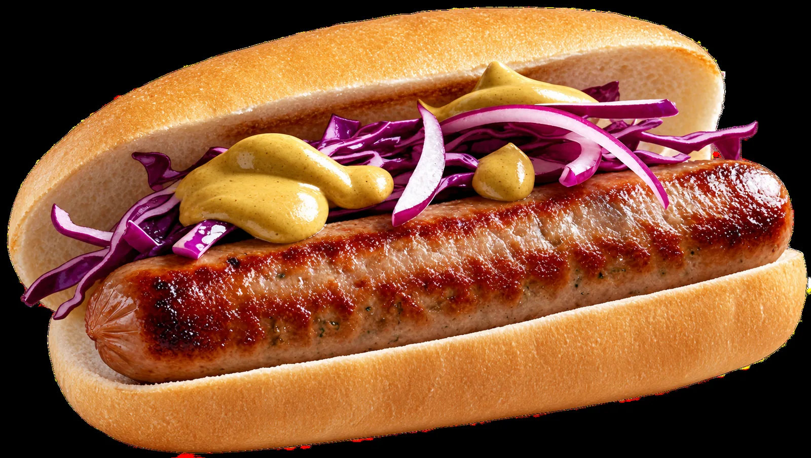 Illustrazione di panini per hot dog in un contenitore refrigerato accanto a una piastra