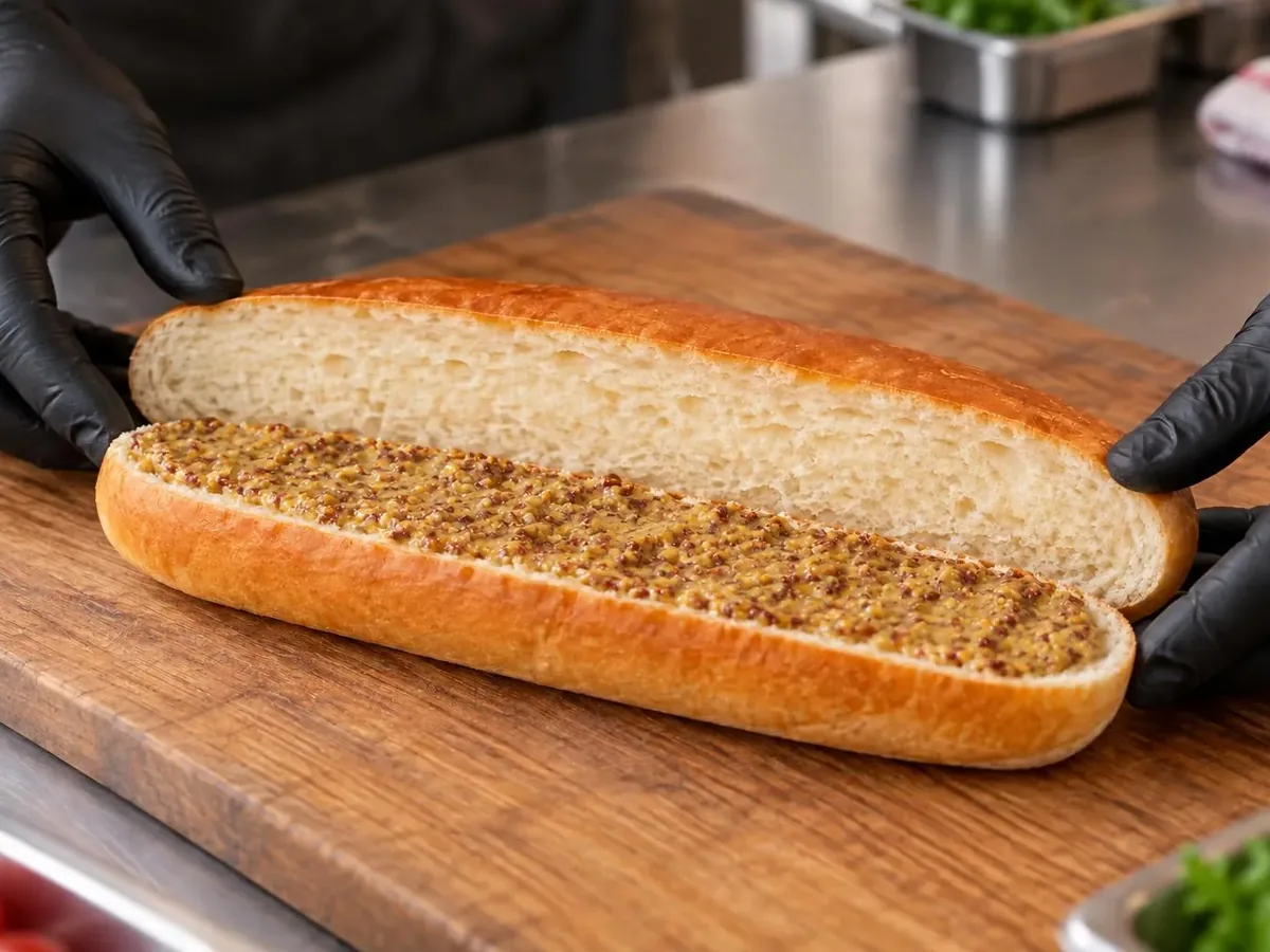 Hot dog d'autunno: Base di senape in grani